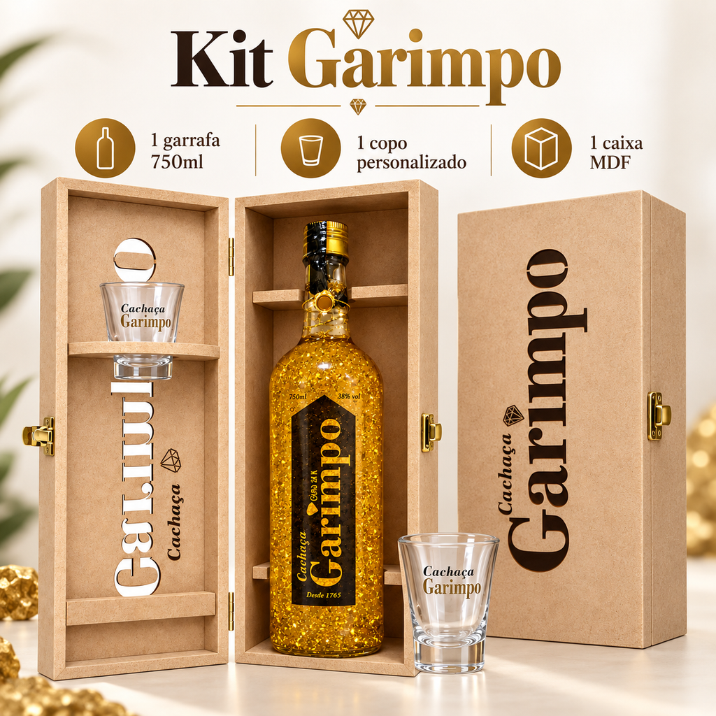 Kit Presente Garimpo Ouro 24K