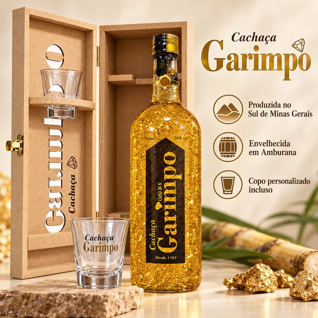 Kit Presente Garimpo Ouro 24K